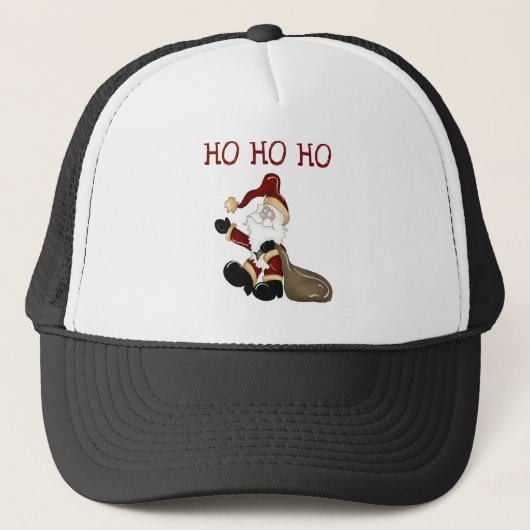 Santa HO HO T-shirts en geschenken Trucker Pet (Voorkant)