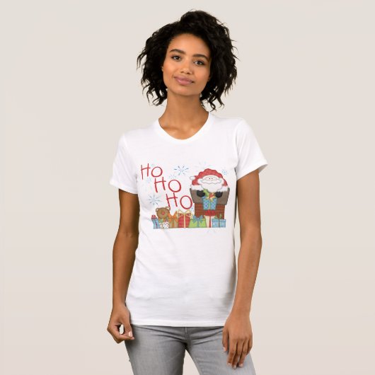 Santa Ho Ho Tshirts en Geschenken (Voorkant volledig)