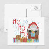 Santa Ho Ho Tshirts en Geschenken Feestdagenkaart (Voorkant / Achterkant)