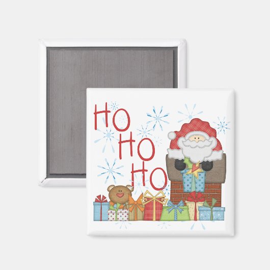 Santa Ho Ho Tshirts en Geschenken Magneet (Voorkant / Achterkant)
