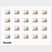 Santa Ho Ho Tshirts en Geschenken Ronde Sticker (Vel)
