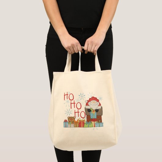 Santa Ho Ho Tshirts en Geschenken Tote Bag (Voorkant (product))