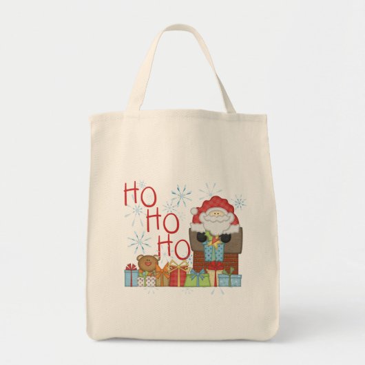 Santa Ho Ho Tshirts en Geschenken Tote Bag (Voorkant)