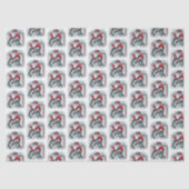 Santa Hockey Goalie Christmas Tissuepapier (Voorkant)