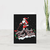 Santa Hockey Speler IJshockey Xmas Sport Kerstmis Kaart (Voorkant)