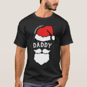 Santa Hoed & Baard Papa Familie Kerstmis T-shirt (Voorkant)
