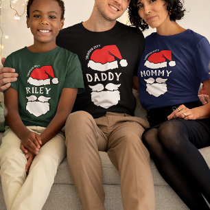 Santa Hoed & Baard Papa Familie Kerstmis T-shirt