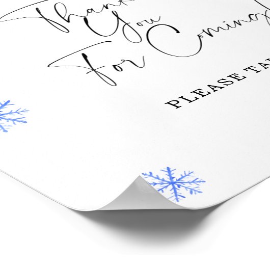 Santa hoed - Bedankt voor uw komst Poster (Hoek)