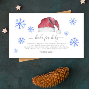 Santa hoed boeken voor baby ticket bijsluiter kaar informatiekaartje