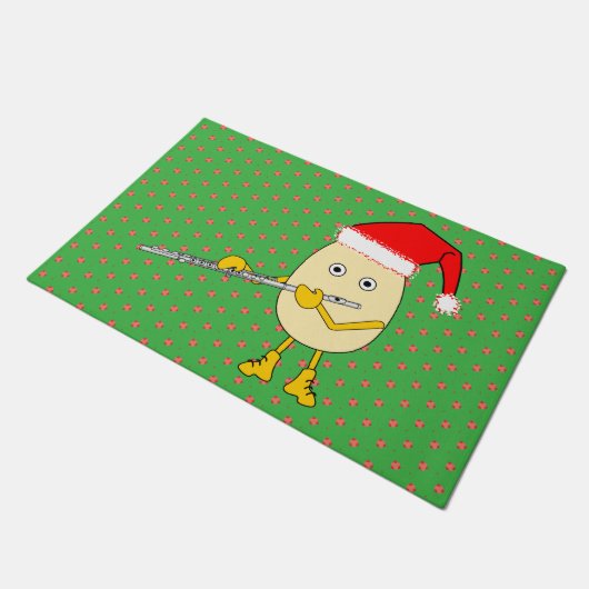 Santa hoed fluit eierkop deurmat (Schuin)