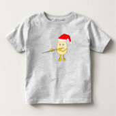 Santa hoed fluit eierkop kinder shirts (Voorkant)