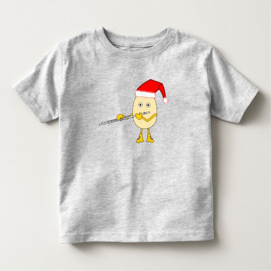 Santa hoed fluit eierkop kinder shirts (Voorkant)