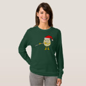 Santa hoed fluit eierkop t-shirt (Voorkant volledig)