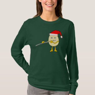 Santa hoed fluit eierkop t-shirt