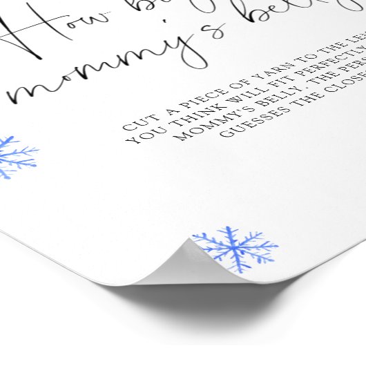 Santa hoed - hoe groot is mama's buik spel poster (Hoek)