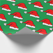 Santa Hoed Kerstmis Wrapping Papier (Hoek)
