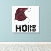 Santa Hoed met Tekst Canvas Afdruk (Insitu (Houten vloer))