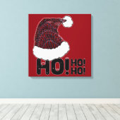Santa Hoed met Tekst Canvas Afdruk (Insitu (Houten vloer))