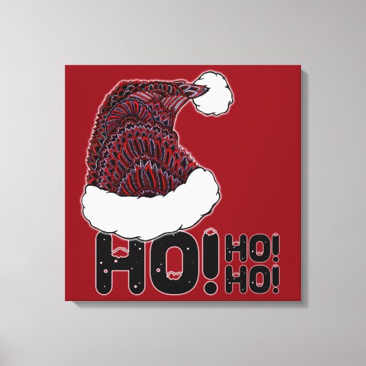 Santa Hoed met Tekst Canvas Afdruk (Voorkant)