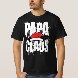 Santa Hoed Papa Claus Wit Tekst T-shirt
