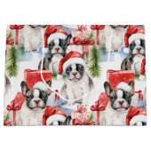 Santa Hoed Pups Frenchie Groot Cadeauzakje (Voorkant)