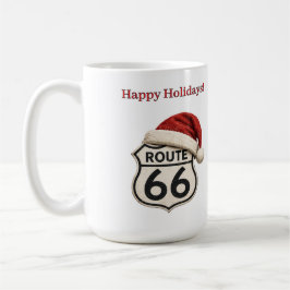 Santa Hoed Route 66 Kerst Koffie Vrolijkheid Koffiemok