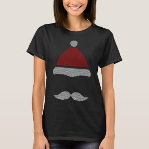 Santa hoed snor lelijke kerst t-shirt