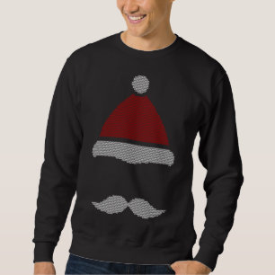 Santa hoed snor lelijke kerst trui
