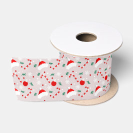 Santa hoeden en Candy Canes Rood Wit Satijnen Lint