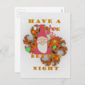 Santa Hohoho! Kerstdag en beter 's nachts Feestdagenkaart (Voorkant / Achterkant)