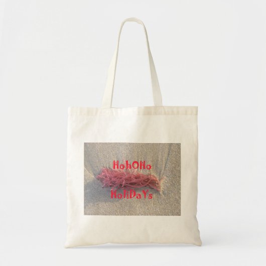Santa HoHoHo Prettig kerstfeest Van strandkleuren Tote Bag (Voorkant)