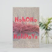 Santa HoHoHo Vrolijk Kerstfeest van doorsnee kleur Briefpapier (Staand voorkant)