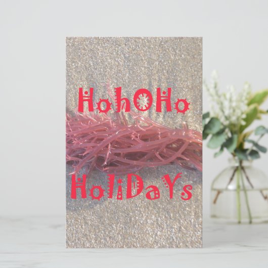 Santa HoHoHo Vrolijk Kerstfeest van doorsnee kleur Briefpapier (Staand voorkant)