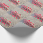 Santa HoHoHo Vrolijk Kerstfeest van doorsnee kleur Cadeaupapier (Hoek)