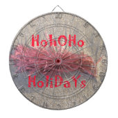 Santa HoHoHo Vrolijk Kerstfeest van doorsnee kleur Dartbord (Voorkant)