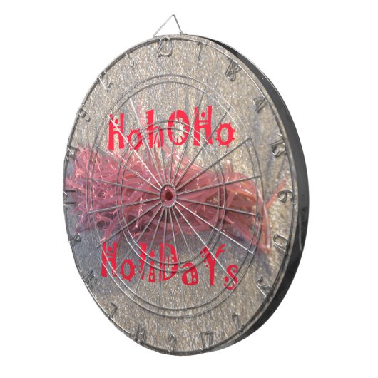 Santa HoHoHo Vrolijk Kerstfeest van doorsnee kleur Dartbord (Voorkant Rechts)