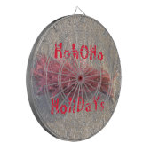 Santa HoHoHo Vrolijk Kerstfeest van doorsnee kleur Dartbord (Voorkant Links)
