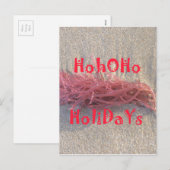 Santa HoHoHo Vrolijk Kerstfeest van doorsnee kleur Feestdagenkaart (Voorkant / Achterkant)