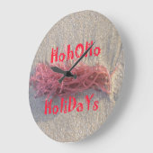 Santa HoHoHo Vrolijk Kerstfeest van doorsnee kleur Grote Klok (Hoek)