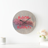 Santa HoHoHo Vrolijk Kerstfeest van doorsnee kleur Grote Klok (Huis)