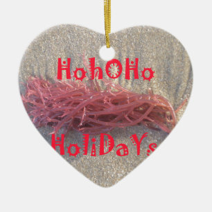 Santa HoHoHo Vrolijk Kerstfeest van doorsnee kleur Keramisch Ornament
