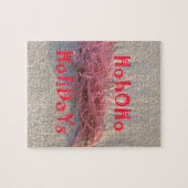 Santa HoHoHo Vrolijk Kerstfeest van doorsnee kleur Legpuzzel (Horizontaal)