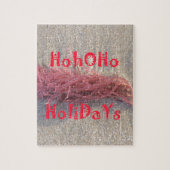 Santa HoHoHo Vrolijk Kerstfeest van doorsnee kleur Legpuzzel (Verticaal)