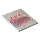 Santa HoHoHo Vrolijk Kerstfeest van doorsnee kleur Notitieblok (Schuin)