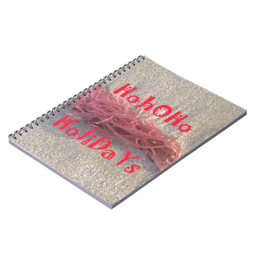 Santa HoHoHo Vrolijk Kerstfeest van doorsnee kleur Notitieboek (Linkerzijde)