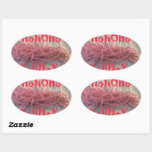 Santa HoHoHo Vrolijk Kerstfeest van doorsnee kleur Ovale Sticker (Vel)