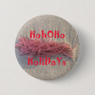 Santa HoHoHo Vrolijk Kerstfeest van doorsnee kleur Ronde Button 5,7 Cm