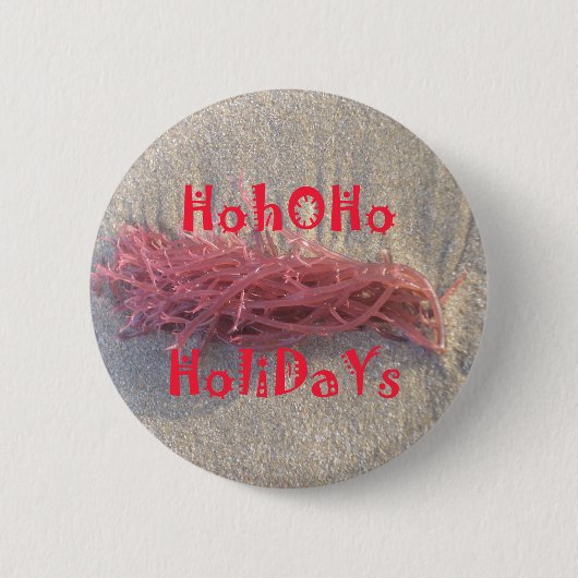 Santa HoHoHo Vrolijk Kerstfeest van doorsnee kleur Ronde Button 5,7 Cm (Voorkant)