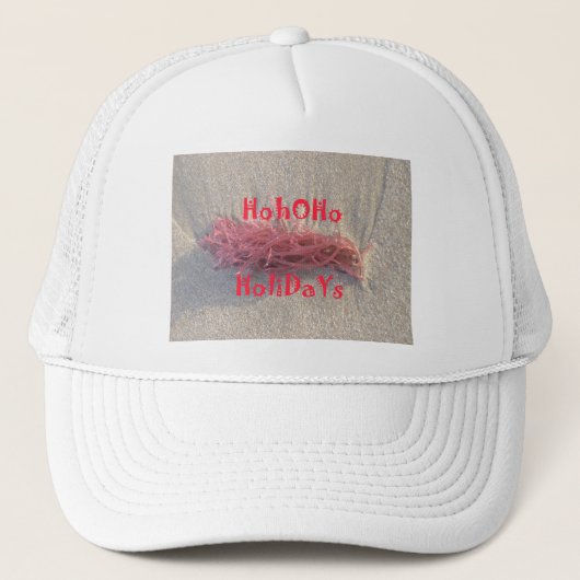 Santa HoHoHo Vrolijk Kerstfeest van doorsnee kleur Trucker Pet (Voorkant)