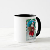 Santa Holding Basket of Toys Scene Mok (Voorkant rechts)